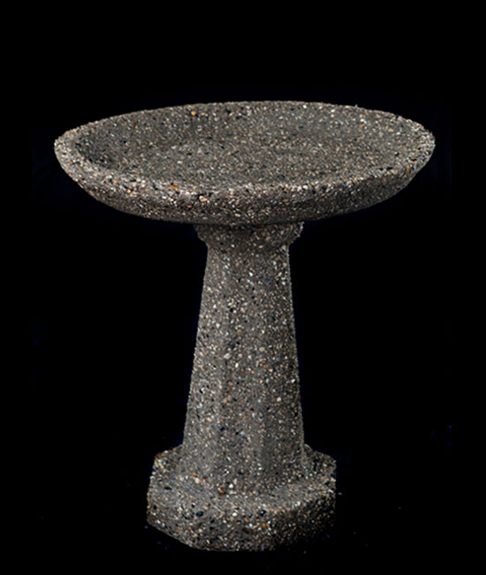 Exposed Aggregate Bird Baths